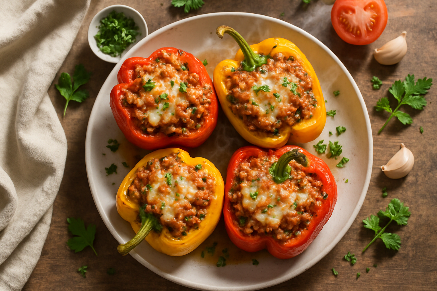 Air Fryer Stuffed Bell Peppers