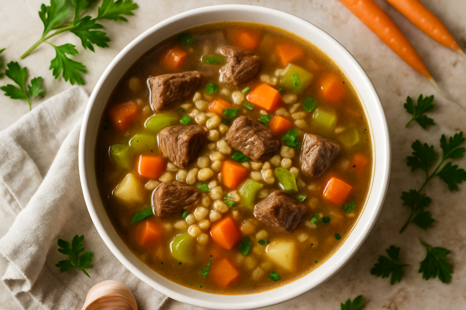Beef Barley Soup Recipe