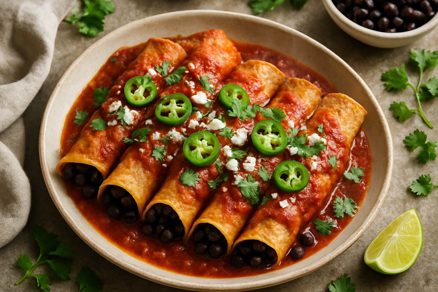 Black Bean Enchiladas
