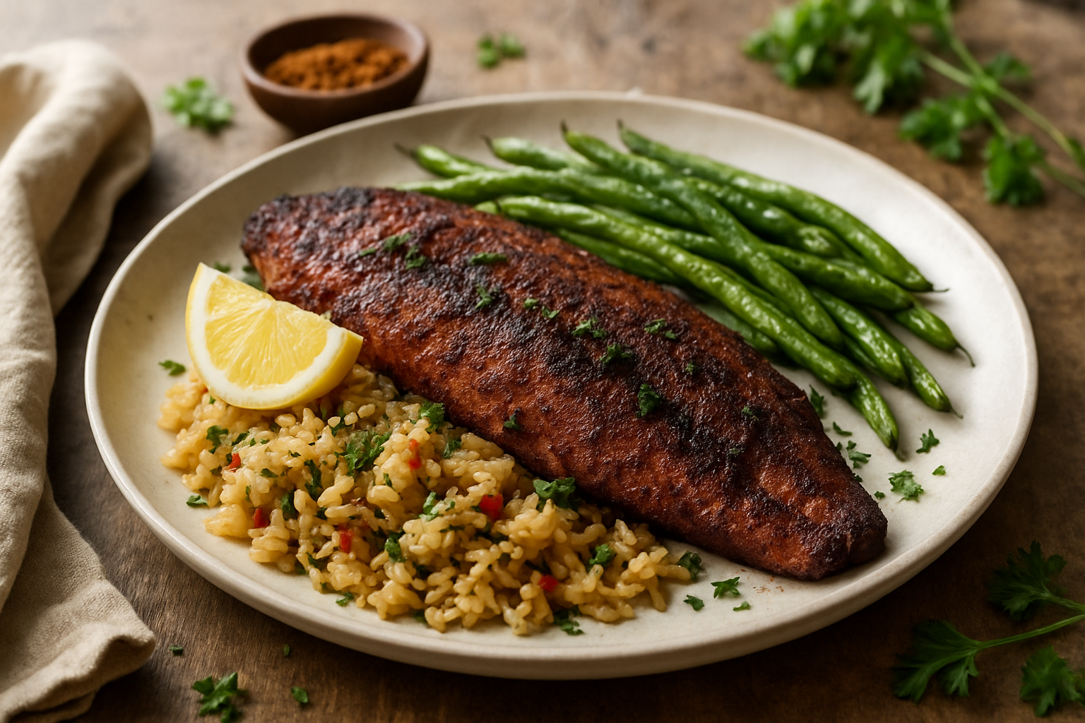 Blackened Cajun Catfish