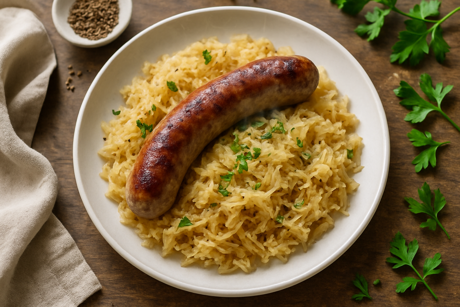 Bratwurst And Sauerkraut
