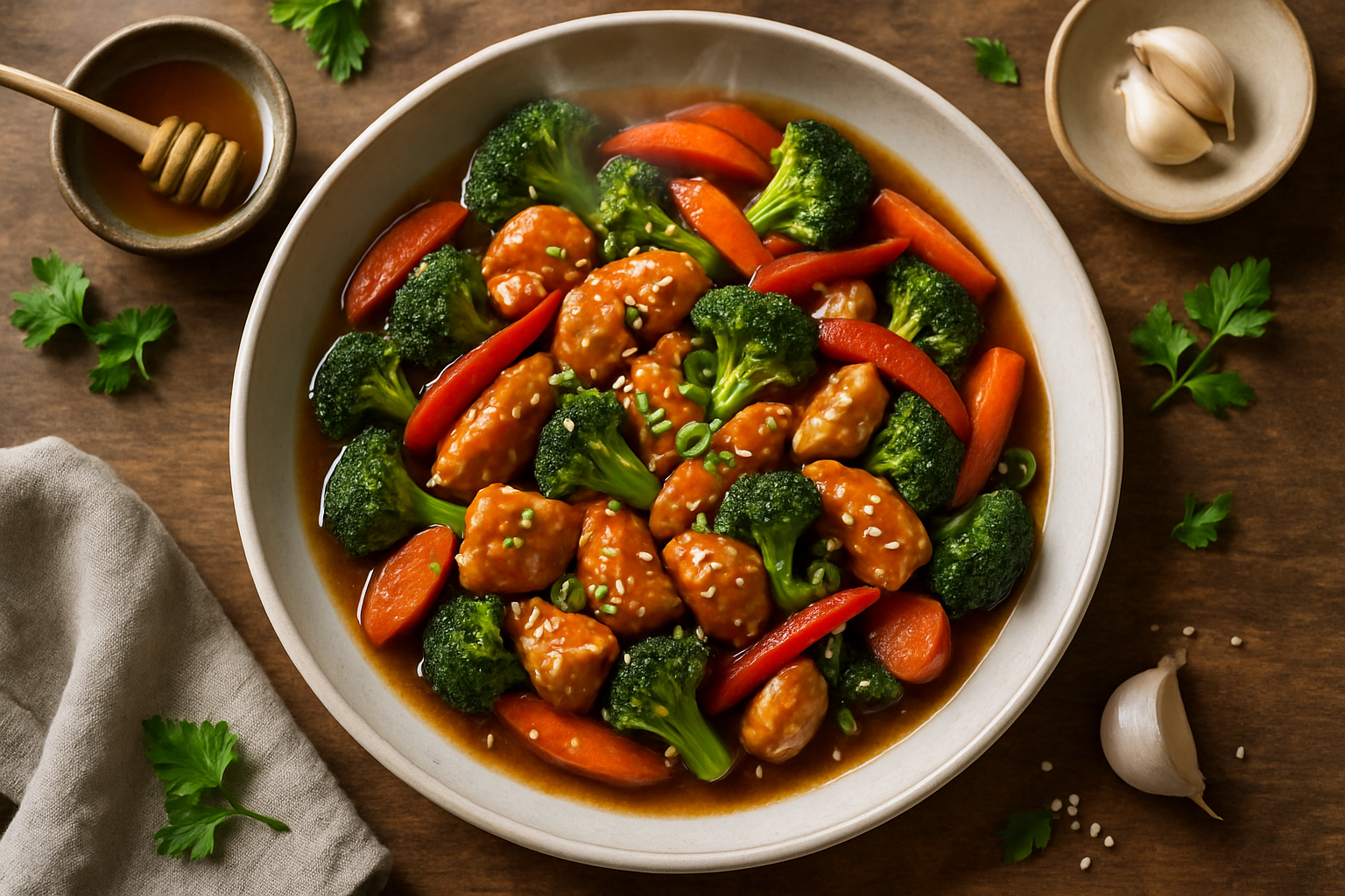 Honey Garlic Chicken Stir Fry