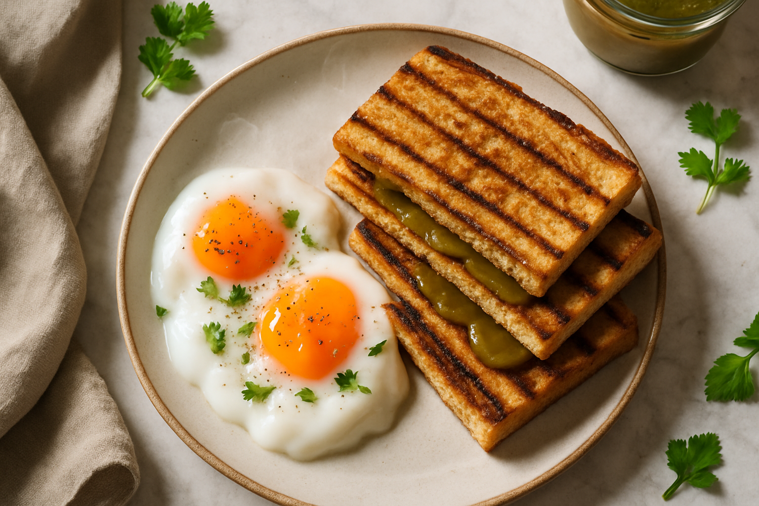 Kaya Toast With Soft Boiled Eggs