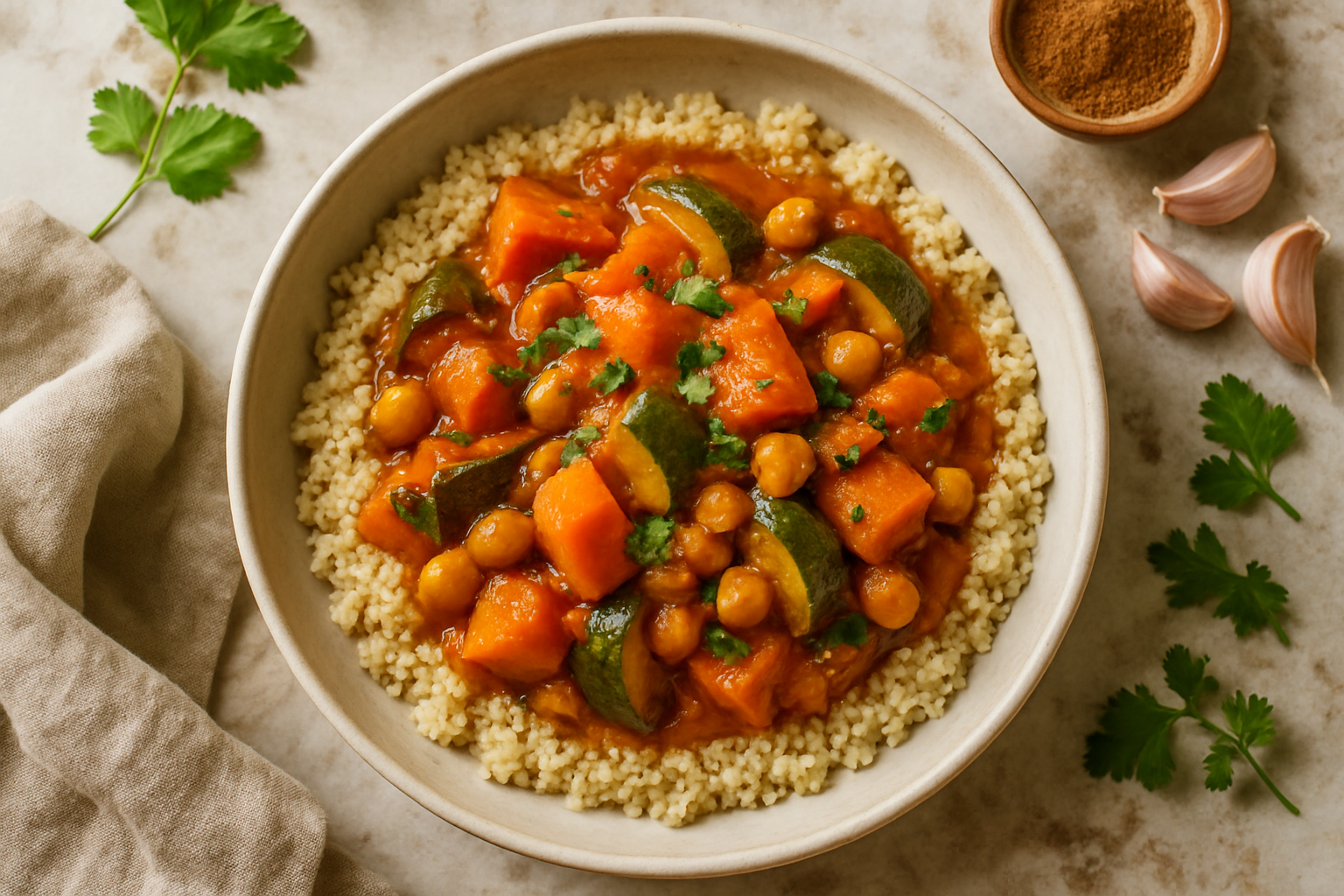 Moroccan Vegetable Tagine With Couscous