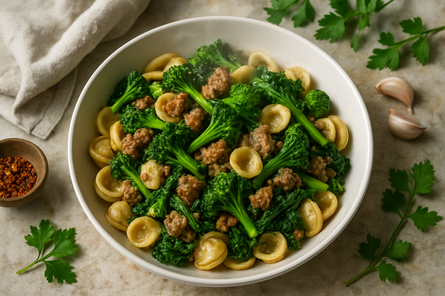 Orecchiette With Sausage And Broccoli Rabe