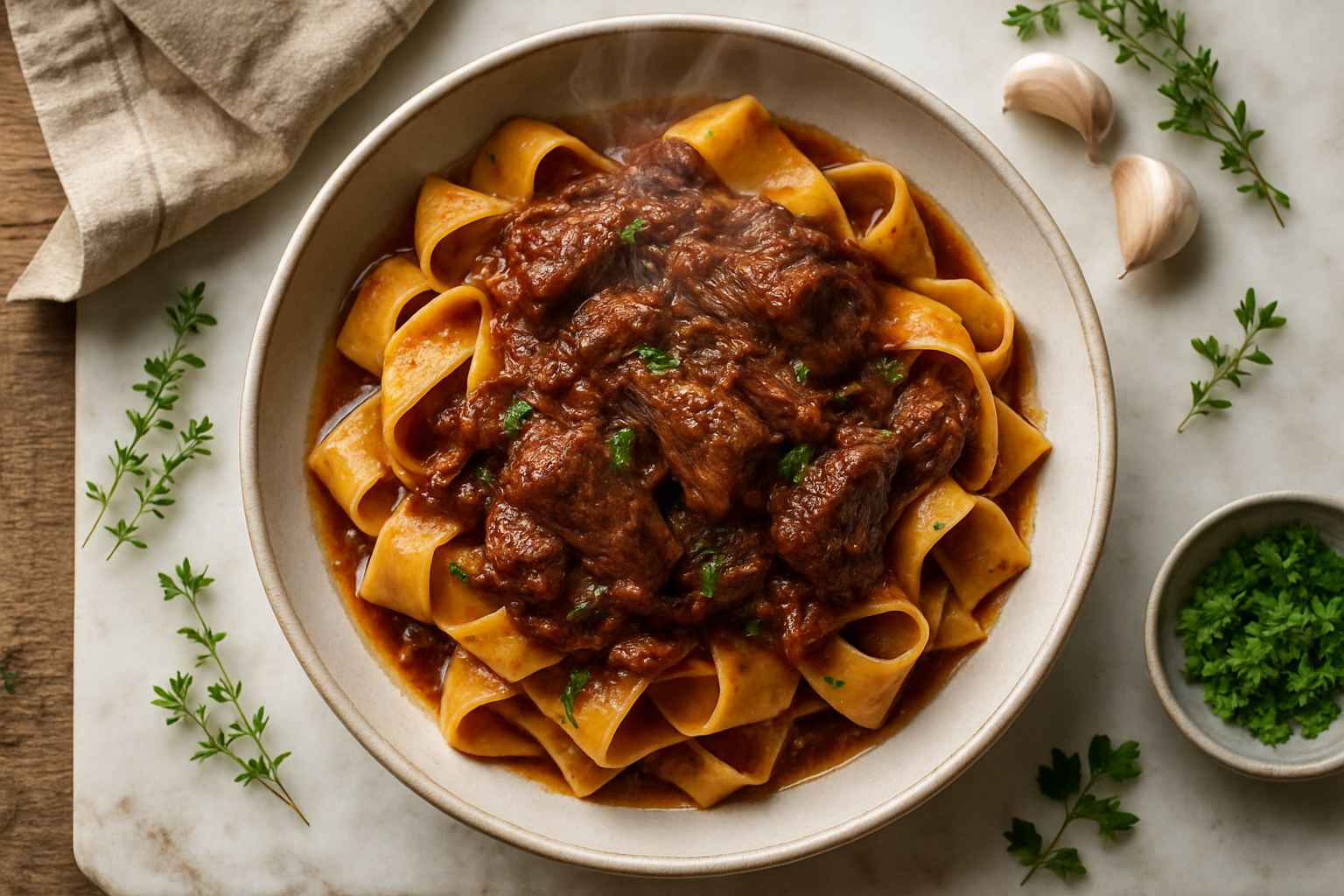 Pappardelle With Braised Short Ribs