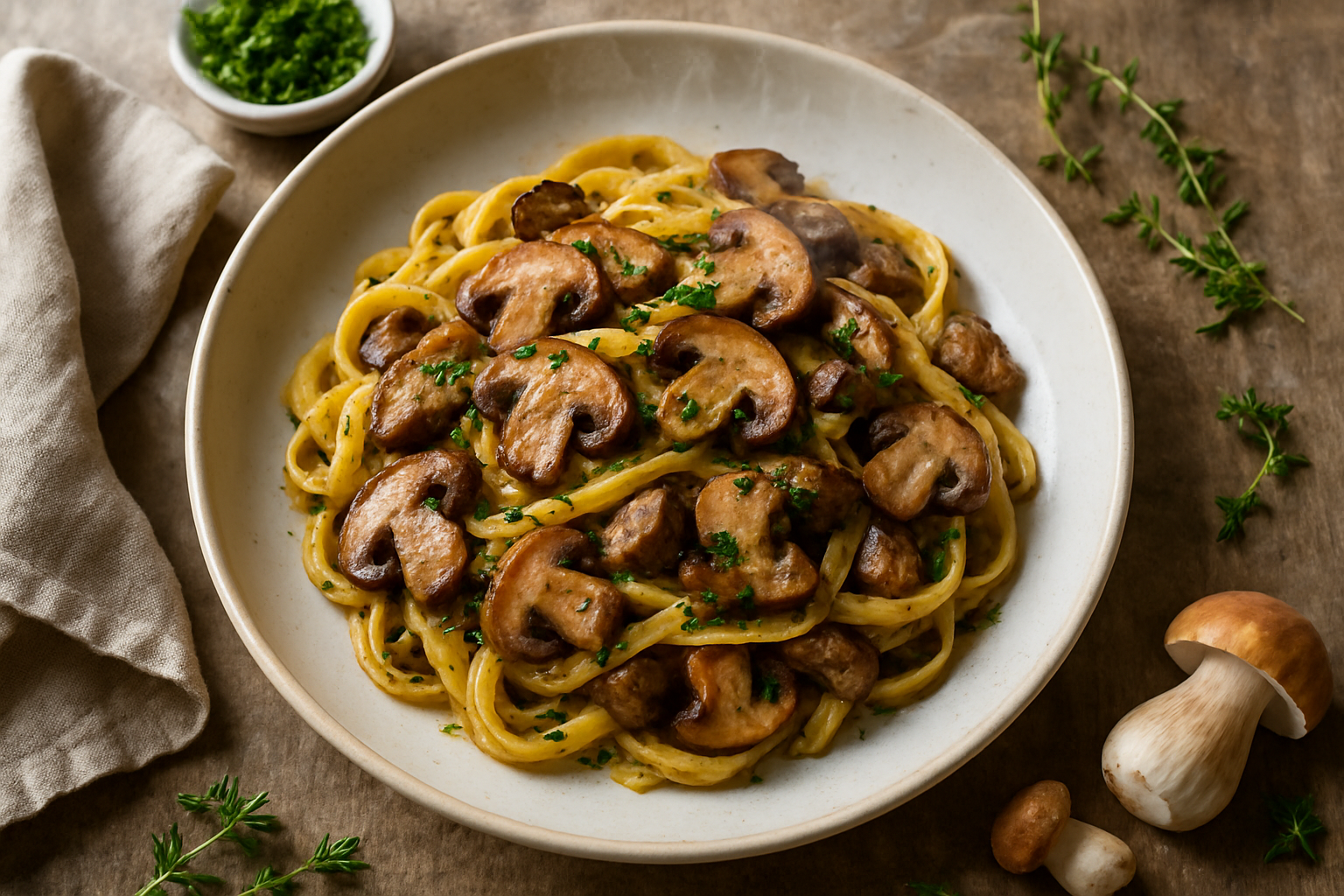 Porcini Mushroom Tagliatelle