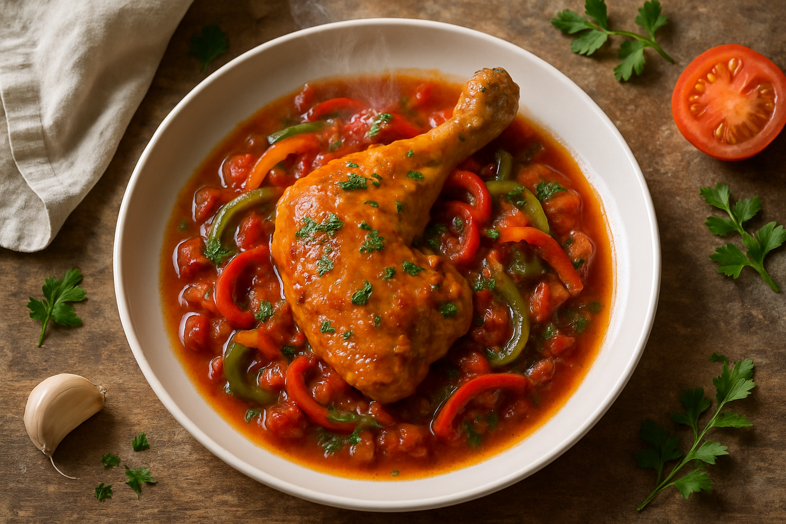 Poulet Basquaise