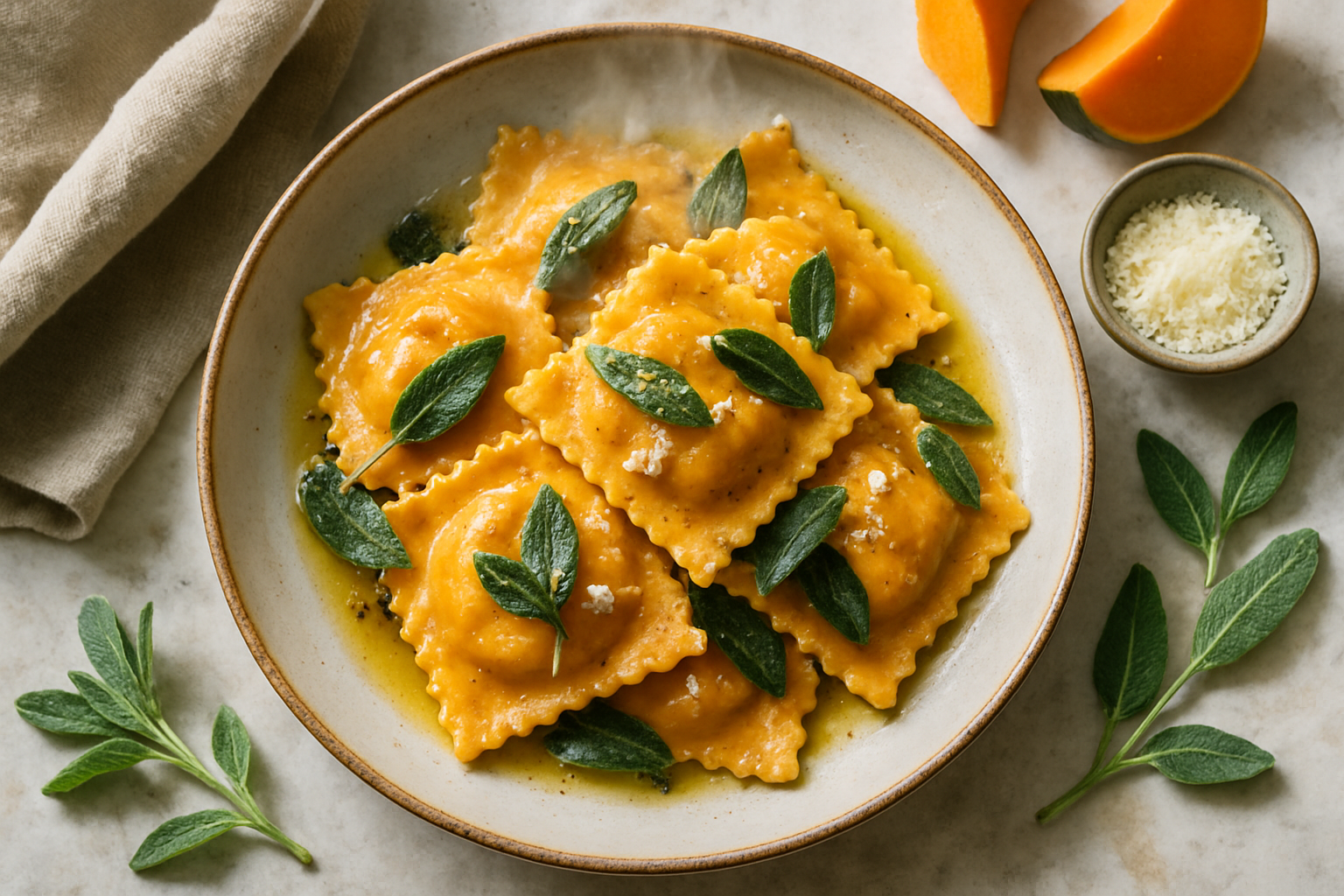 Pumpkin Sage Ravioli