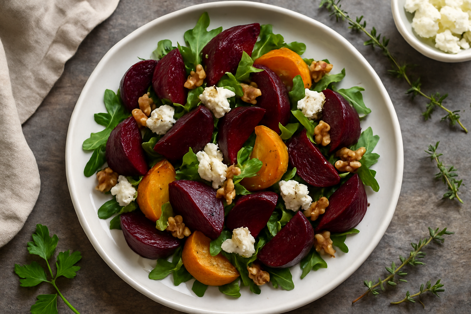 Roasted Beet And Goat Cheese Salad
