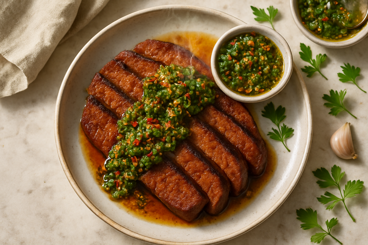 Seitan Steak With Chimichurri