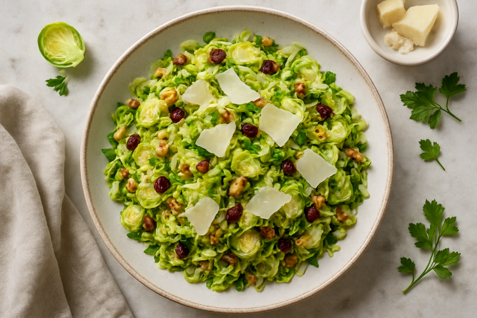 Shaved Brussels Sprouts Salad With Pecorino