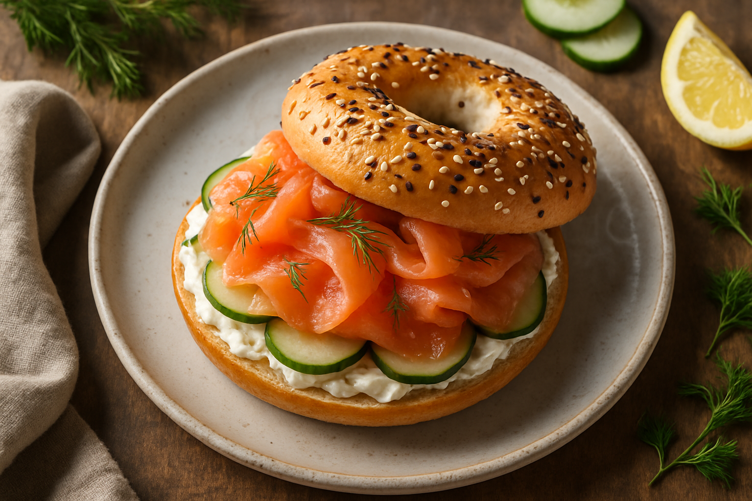 Smoked Salmon Bagel