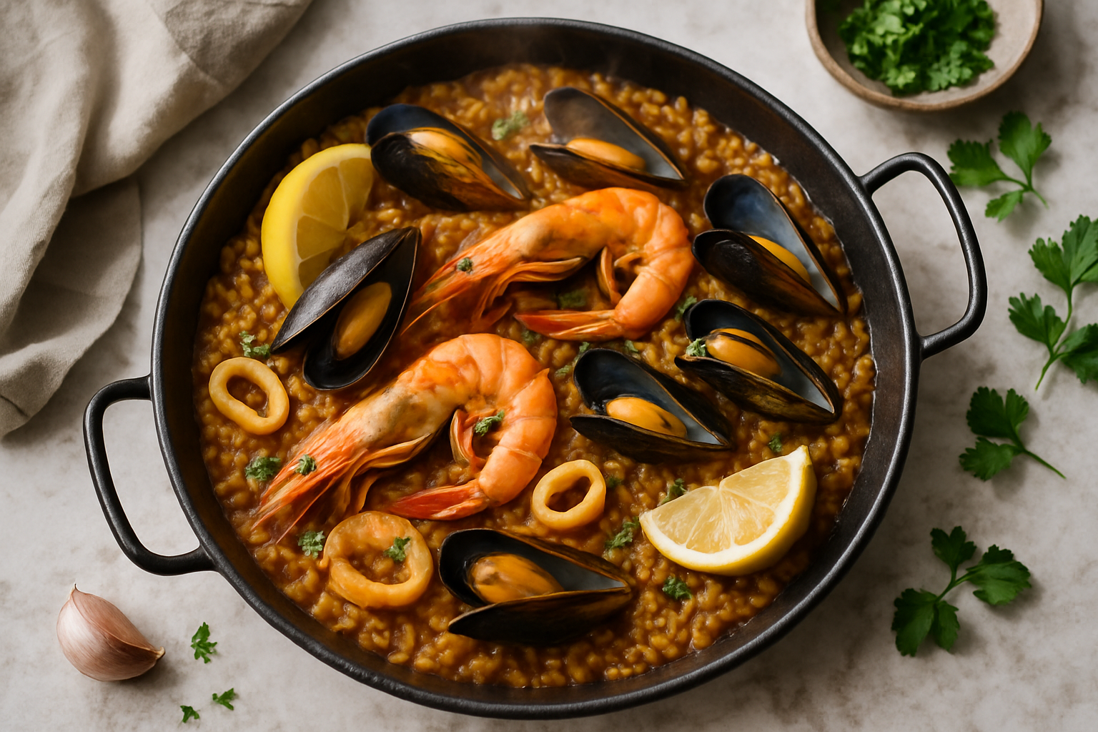 Spanish Seafood Paella