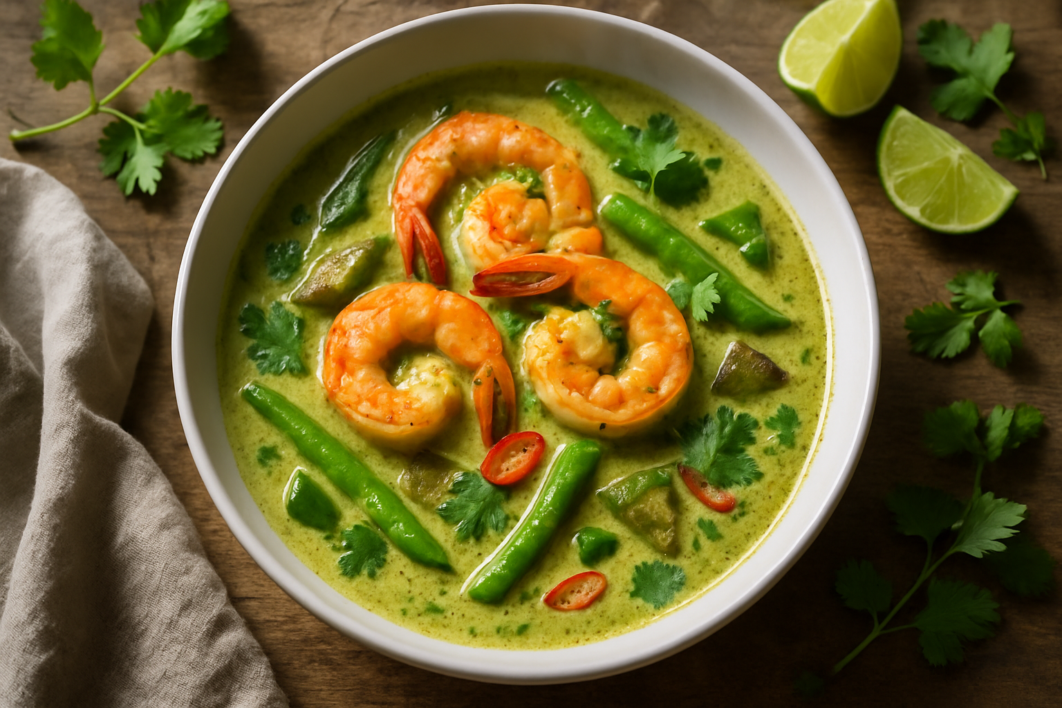 Thai Green Curry With Shrimp