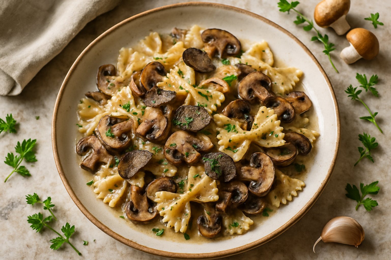 Truffled Mushroom Farfalle