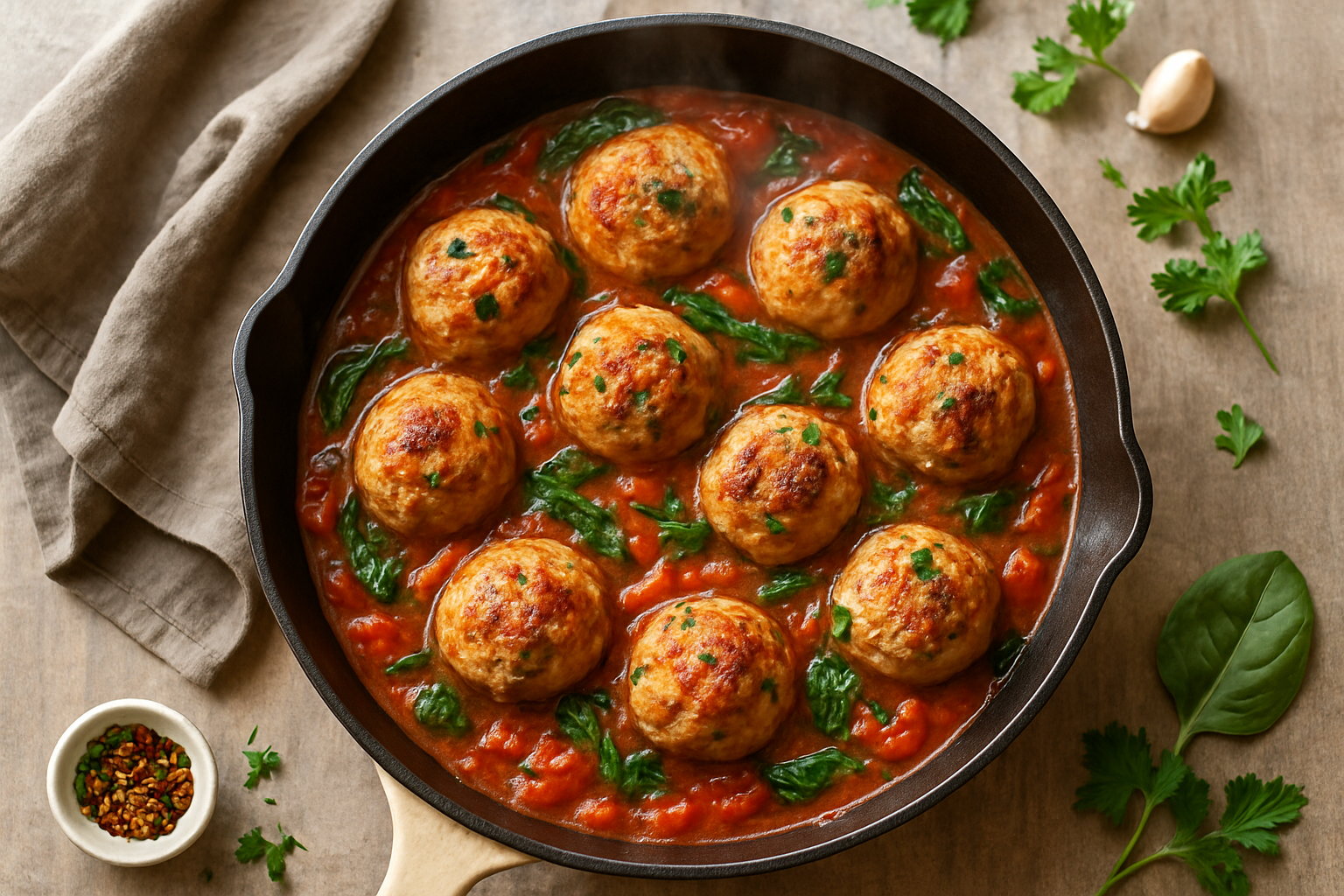 Turkey Meatball Skillet